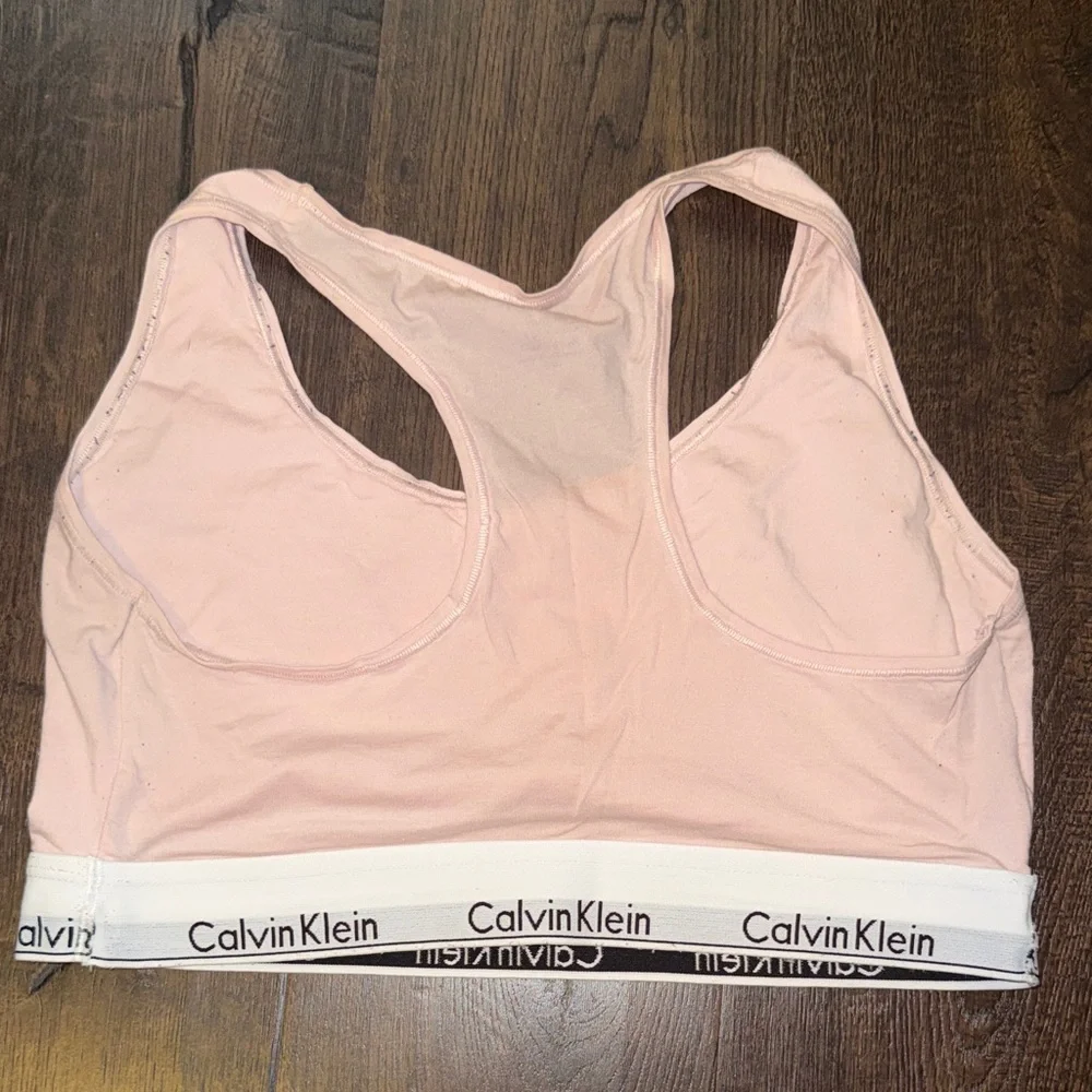 Calvin Klein Pink and Black Racerback Bralette Set - Picture 5 of 7